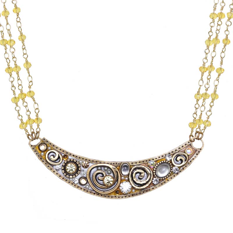 Champagne Crescent Necklace