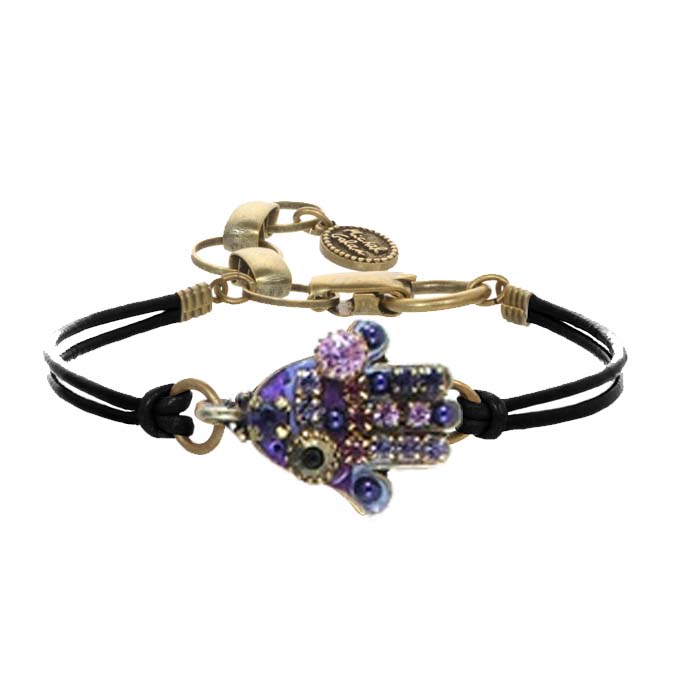 Purple Mosaic Hamsa Bracelet