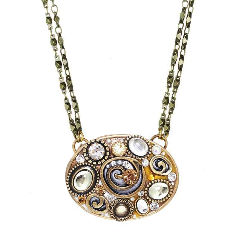 Champagne Large Oval Necklace