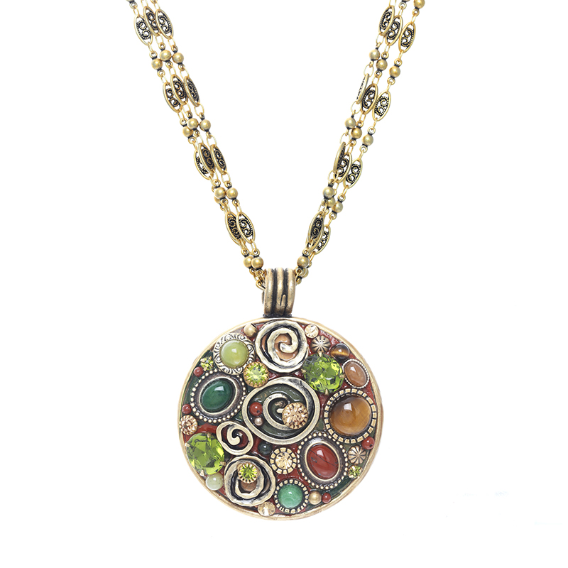 Evergreen Large Circle Necklace