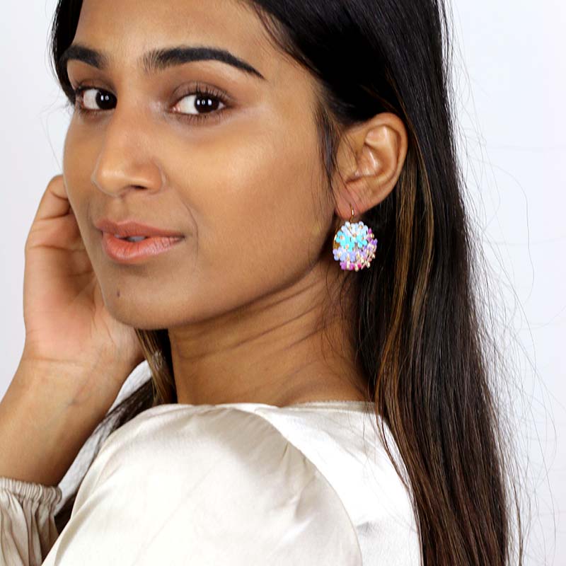 Iridescent Blossom Earrings