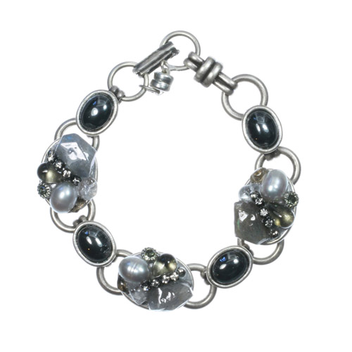 Labradorite Gemstone Charm Bracelet