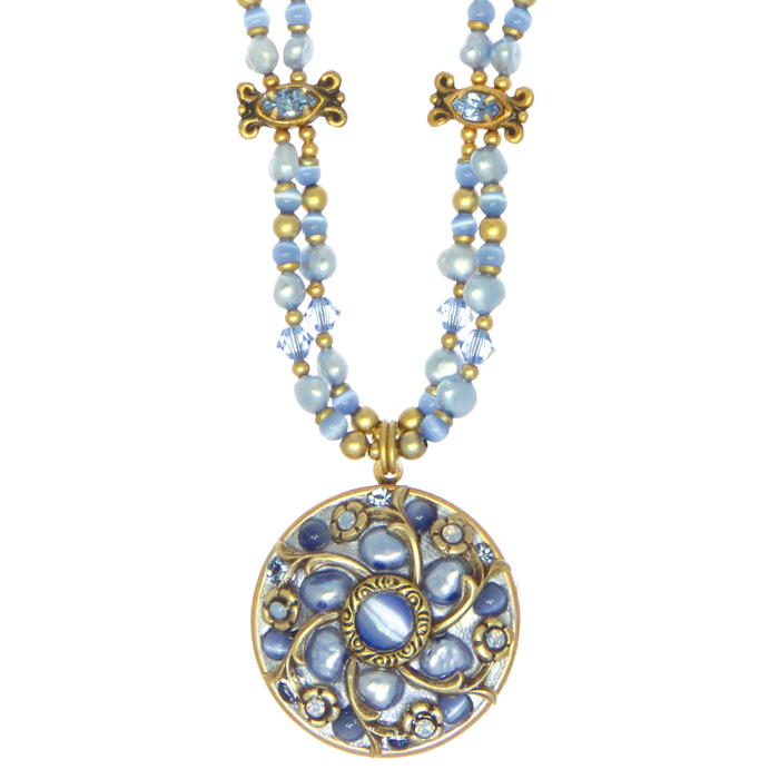 Bluebell Circle Beaded Necklace