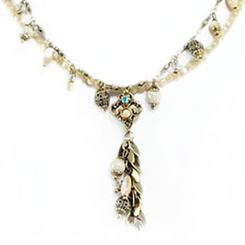 Riverstone Long Charm Necklace