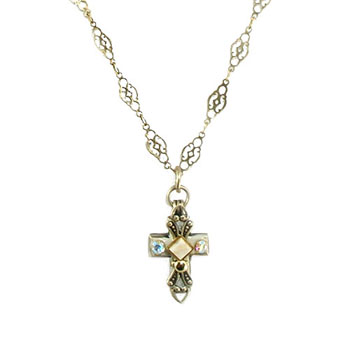 Riverstone Small Cross Necklace