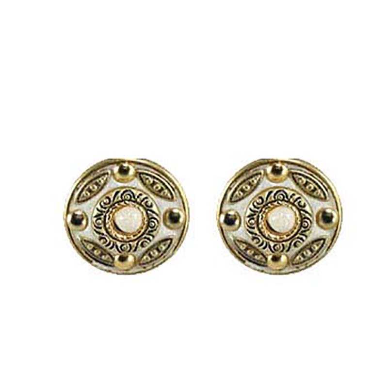 Riverstone Small Circle Clip Earrings