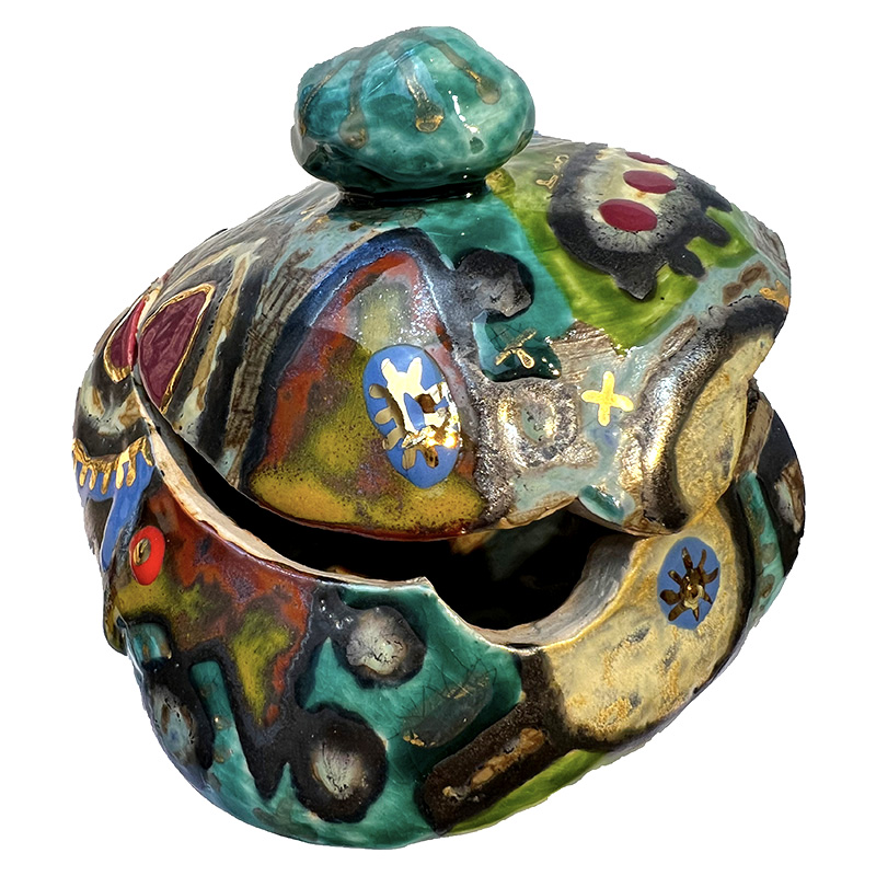 Abstract Multicolor Ceramic Box