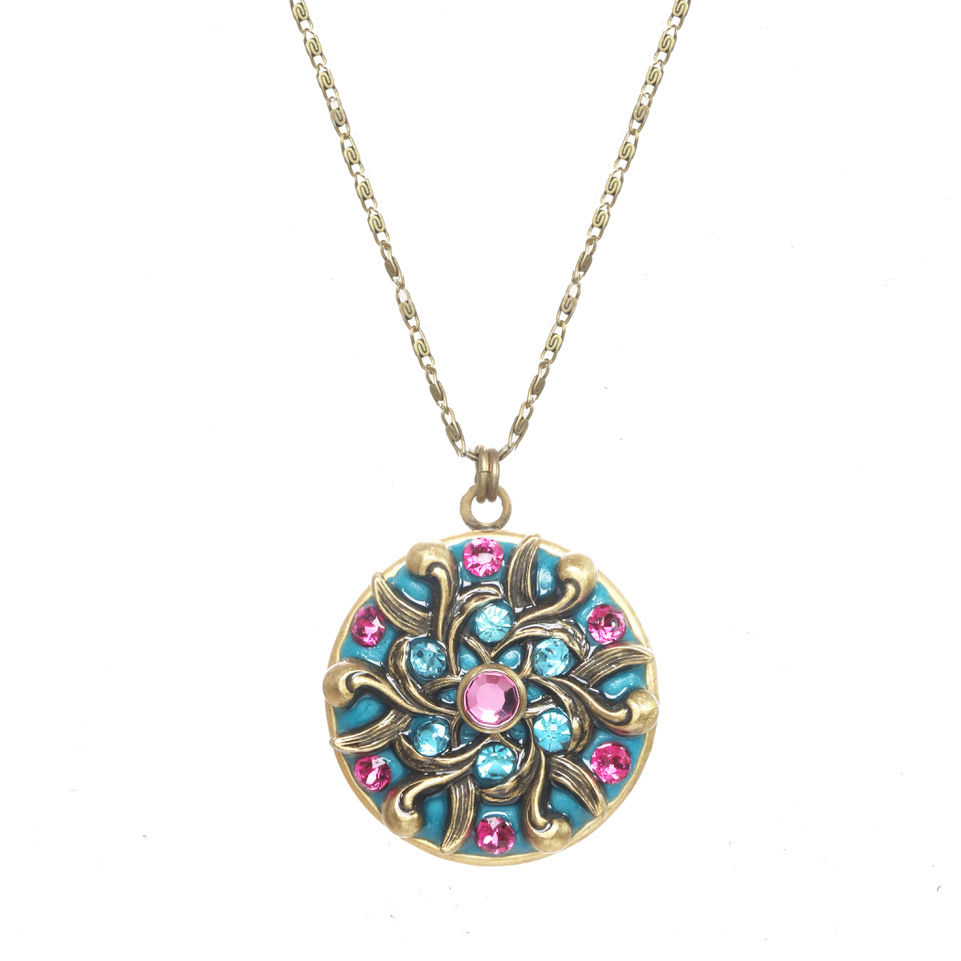 Teal Circle Necklace II