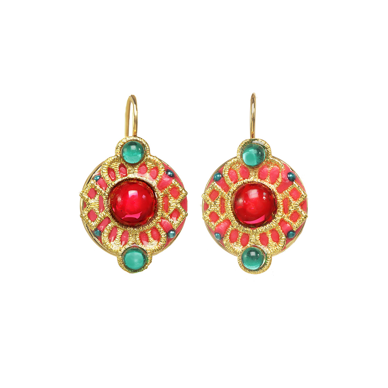 Cherry Candy Circle Earrings