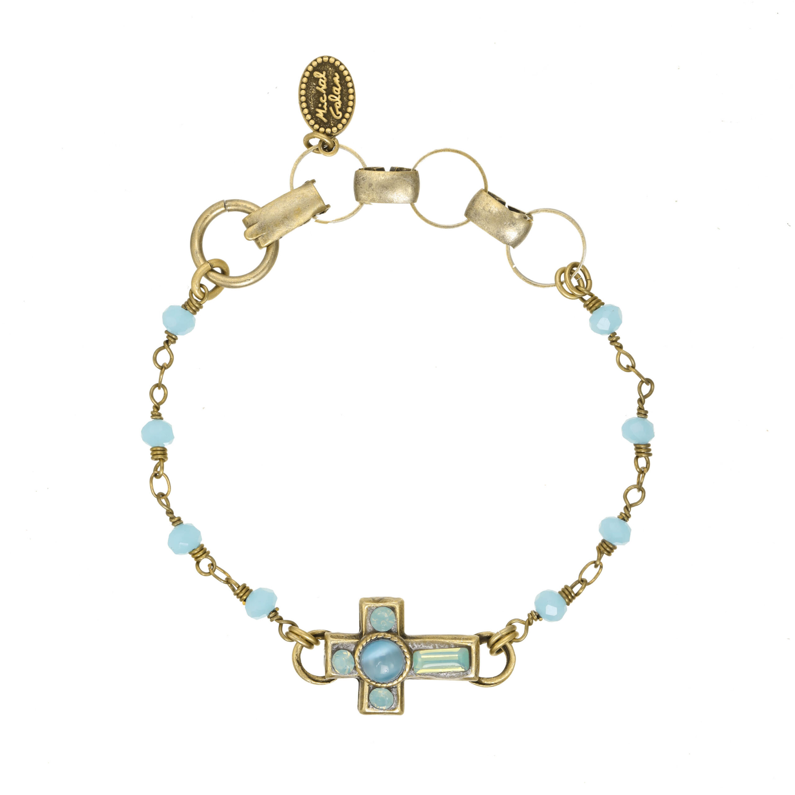 Pacific Opal Crystal Cross Bracelet