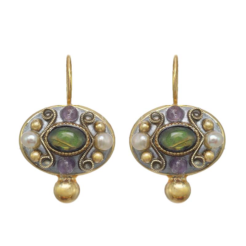 Amethyst Oval Earrings
