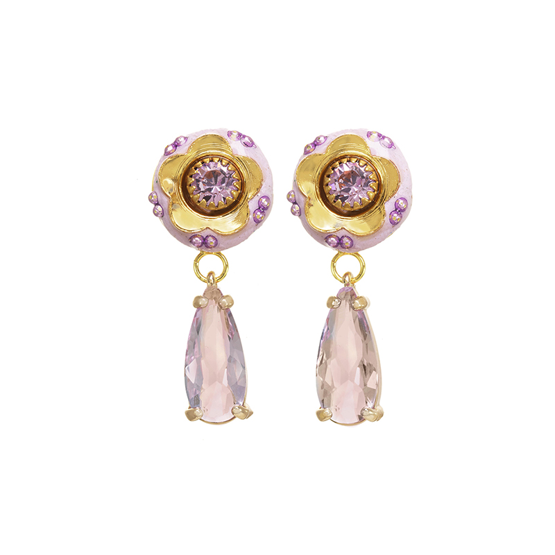 Lilac Flower Dangling Earrings