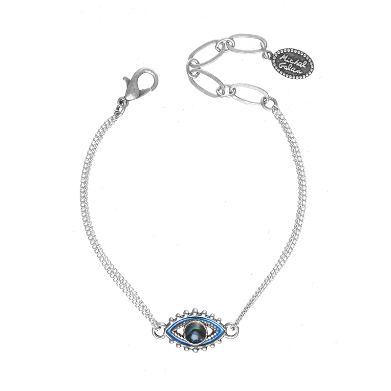 Silver Abalone Tiny Eye Bracelet