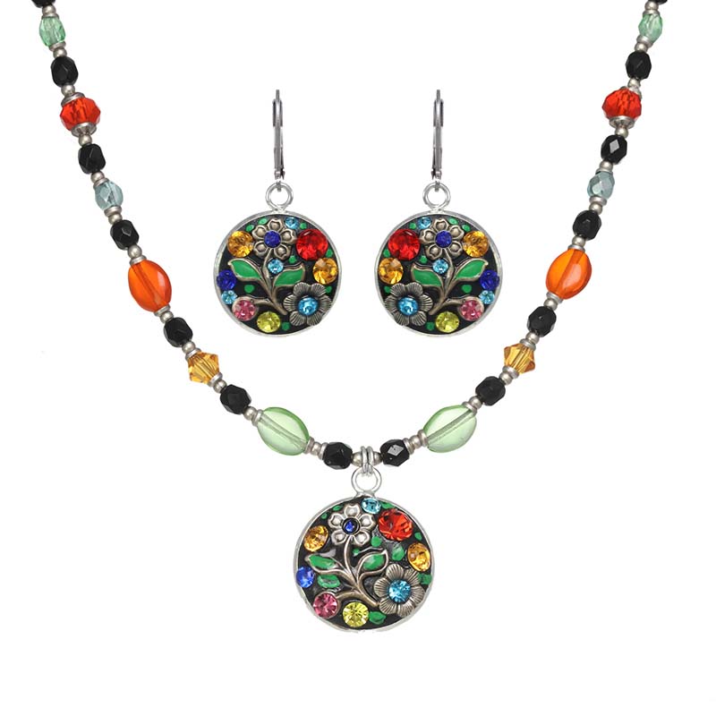 Midsummer Circle Necklace & Earrings Set