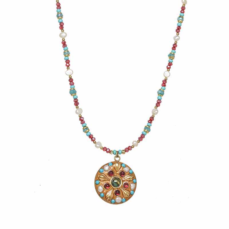 Byzantine Circle Beaded Necklace III