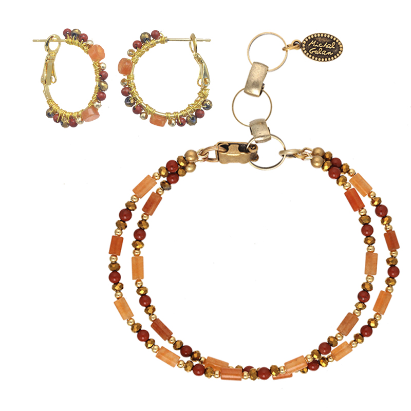 Cider Hoop Earrings & Bracelet Set