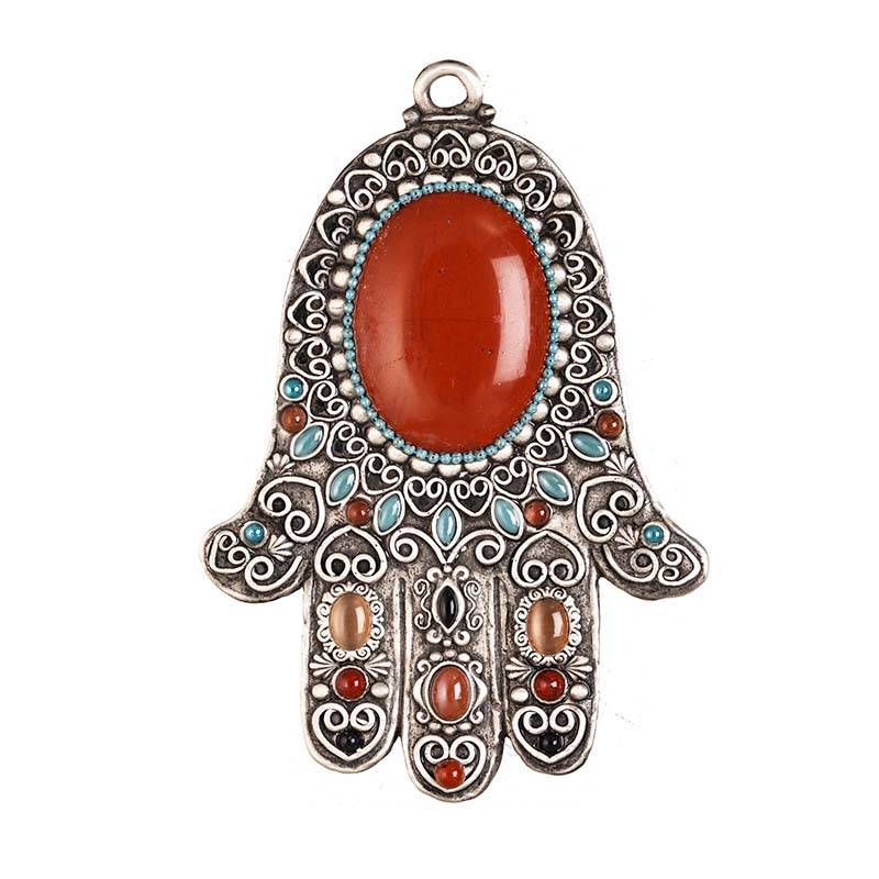 Red Jasper Wall Hamsa