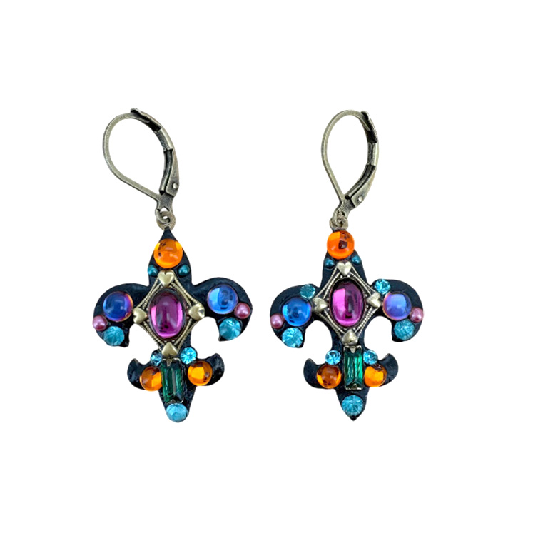 Prismatic Fleur De Lis Earrings