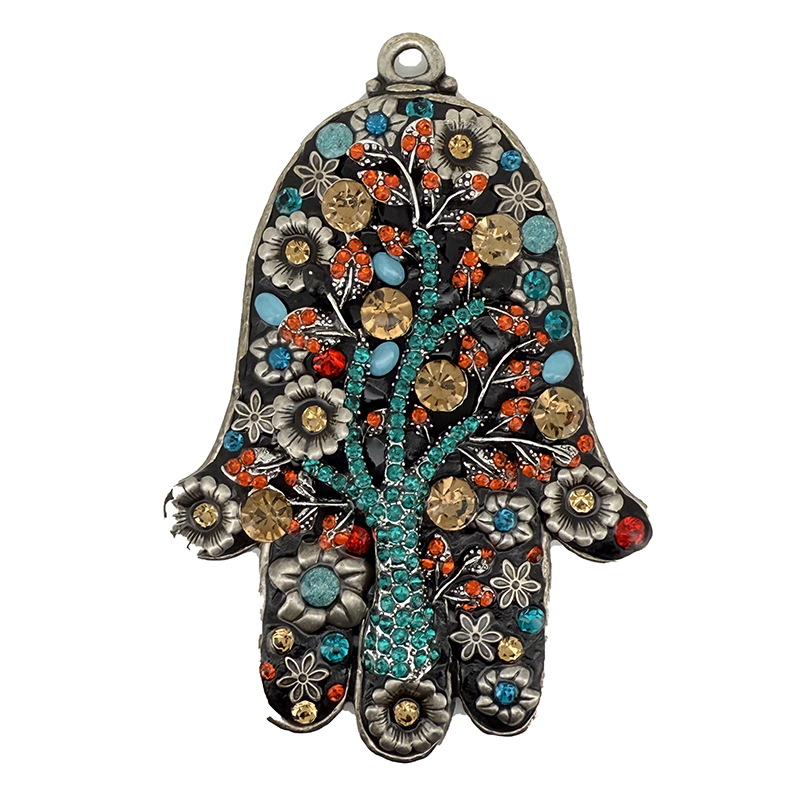 Turquoise Tree of Life Wall Hamsa