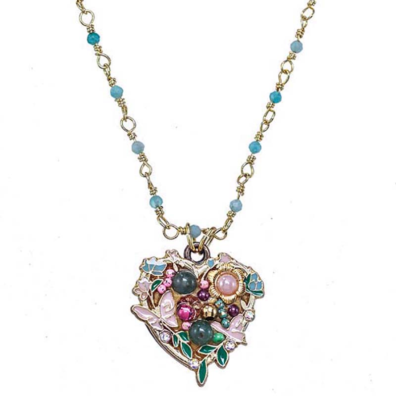 Floral Faerie Heart Necklace