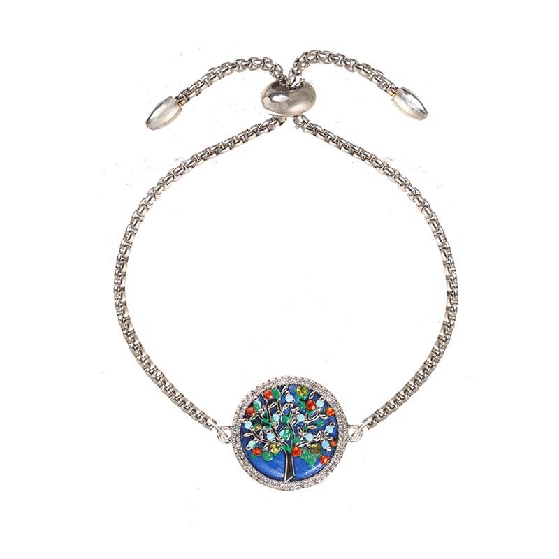 Blue Crystal Tree of Life Bracelet