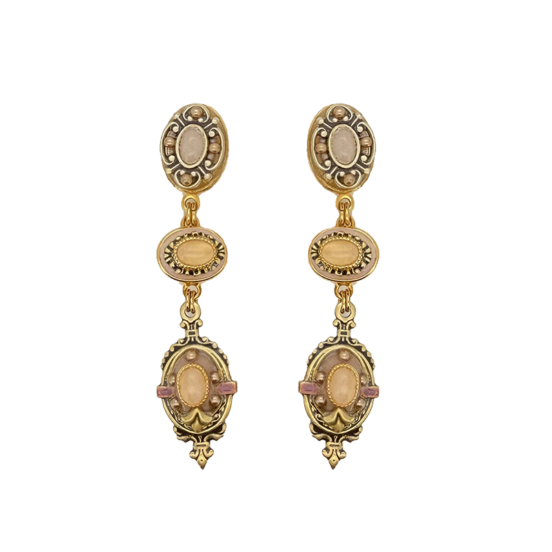 Rose Quartz Dangling Charm Earrings