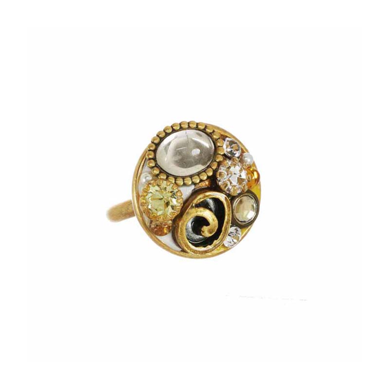 Champagne Small Circle Ring