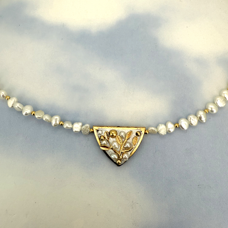 Luster & Light Pearl Triangle Necklace