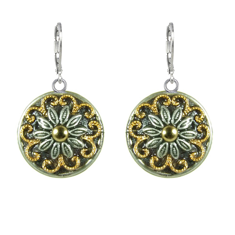 Metallika Circle Dangle Earrings