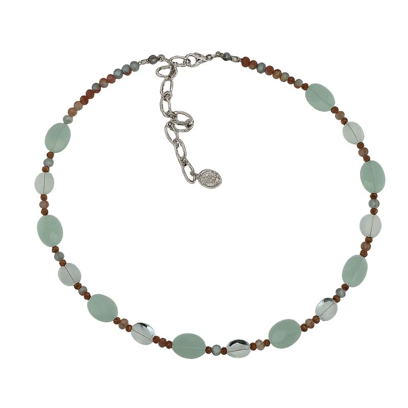 Blue Glass Beaded Necklace