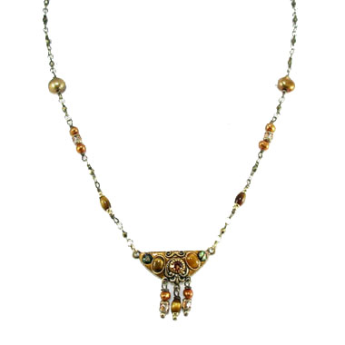 Tiger's Eye Crescent Necklace