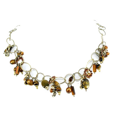 Tiger's Eye Charm Necklace