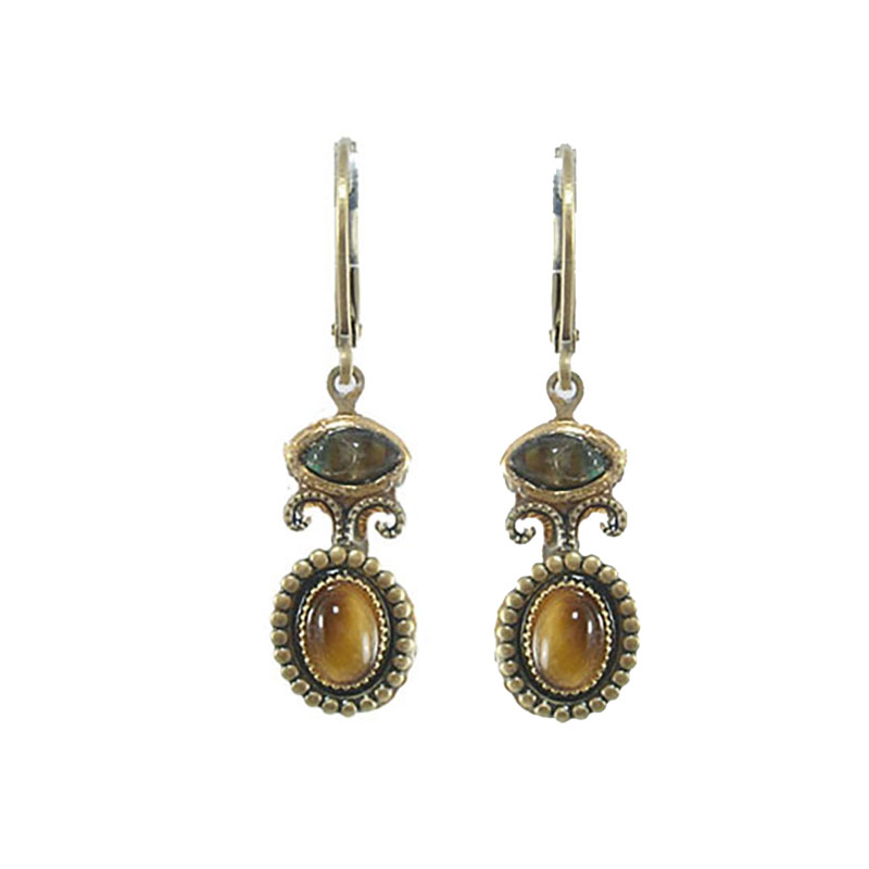 Tiger's Eye Drop Earrings