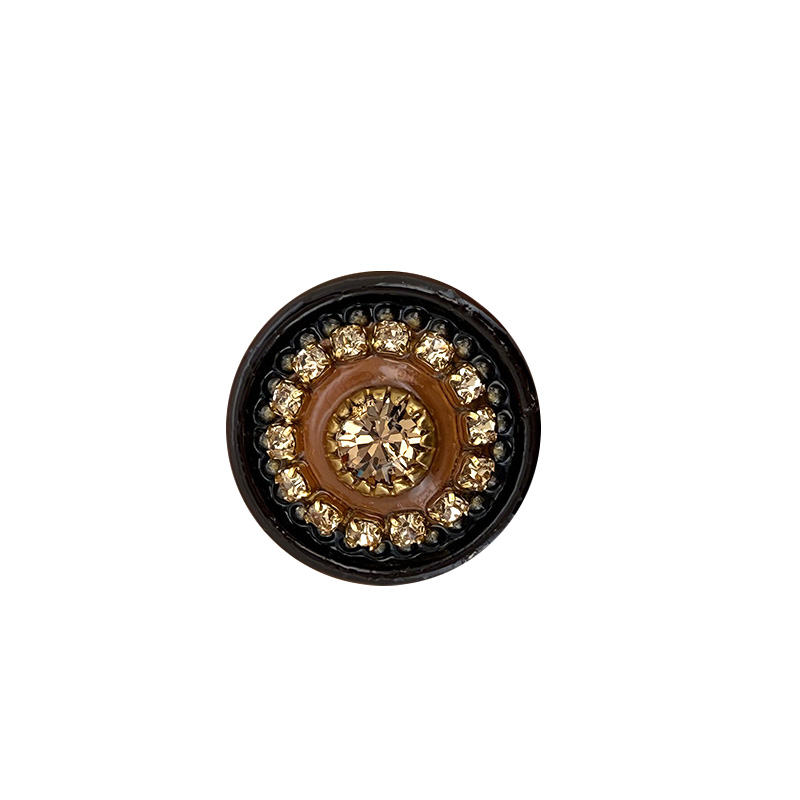 Orange & Black Circle Ring