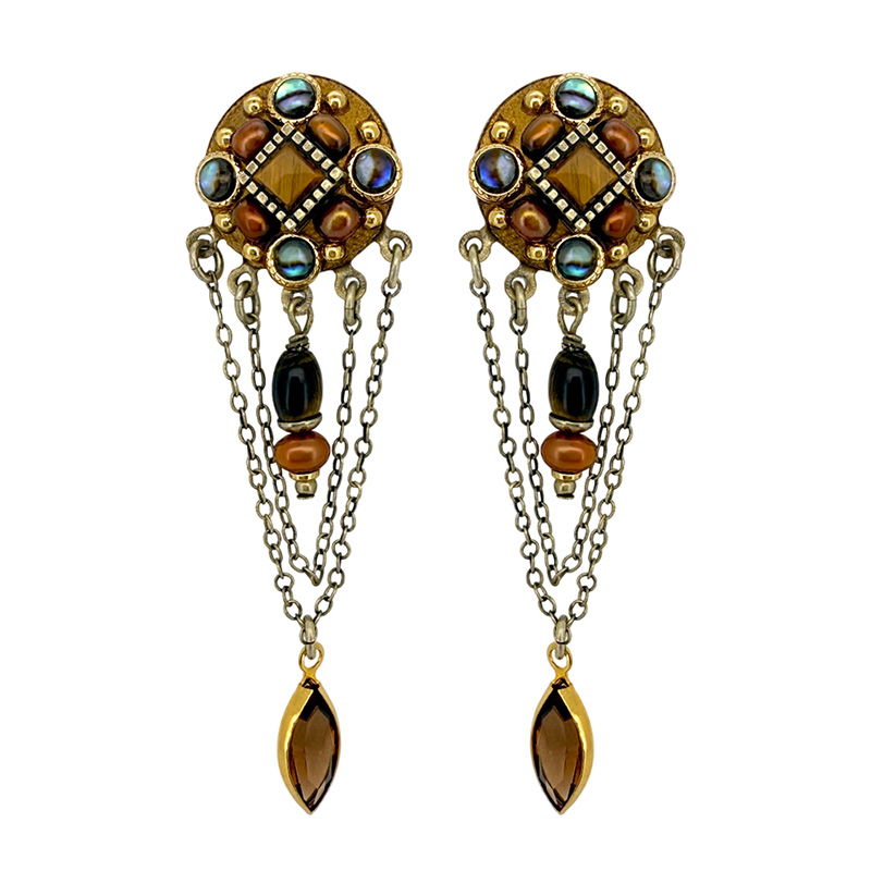 Tiger's Eye Chandelier Earrings
