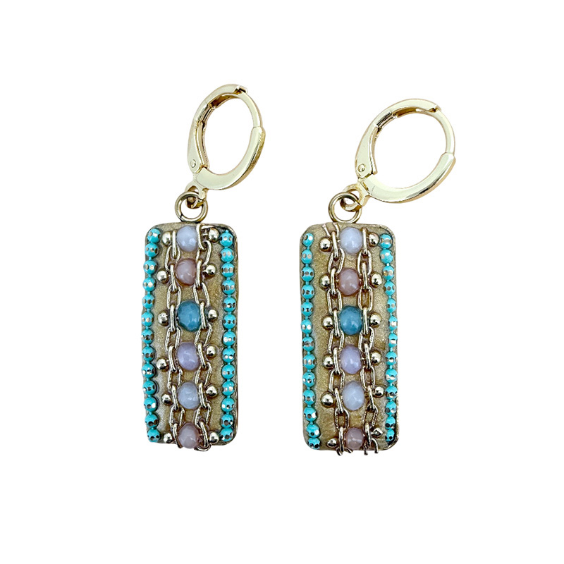 Gold Pastel Bar Earrings