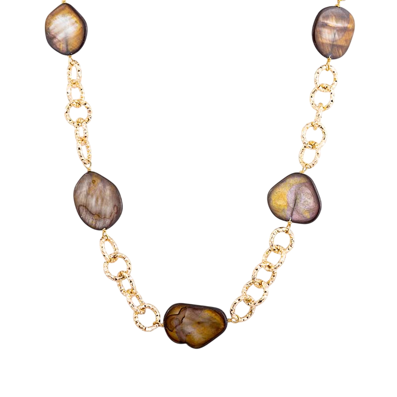 Warm Shell Beaded Necklace