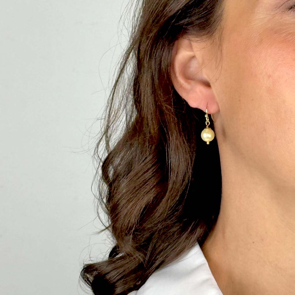 Delicate Pearl Wire Earrings