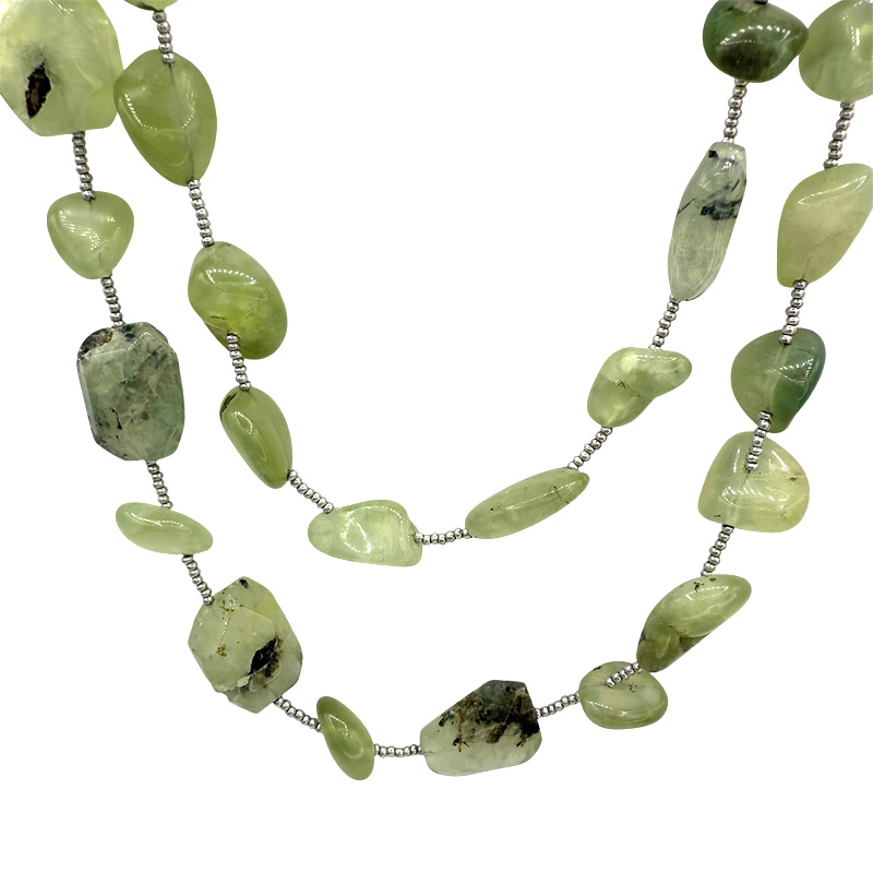 Green Quartz Beaded Layered Necklace