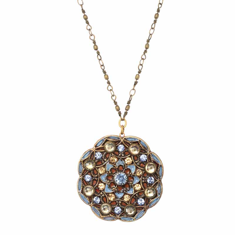 Sky Blue Extra Long Circle Necklace