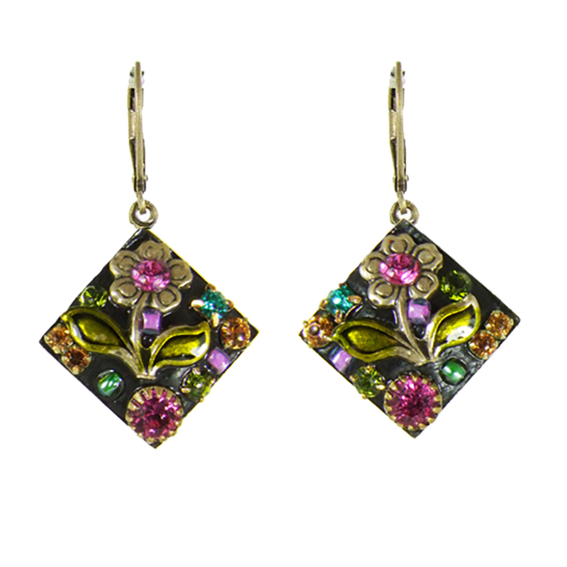 Midnight Garden Diamond Wire Earrings