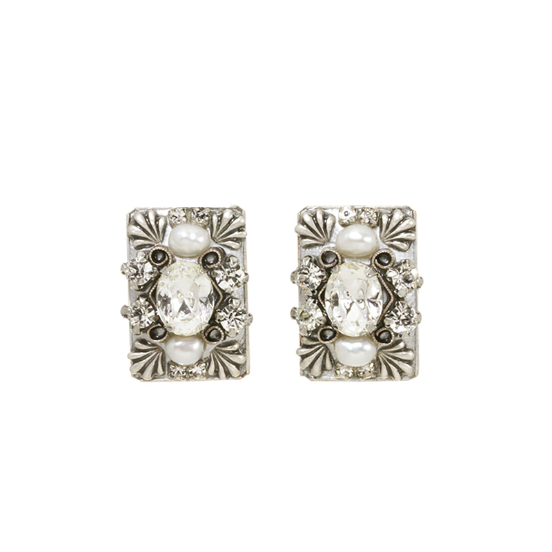 Daydream Rectangle Clip Earrings