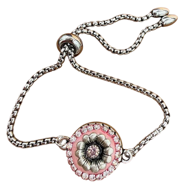 Pink & Silver Blossom Bracelet