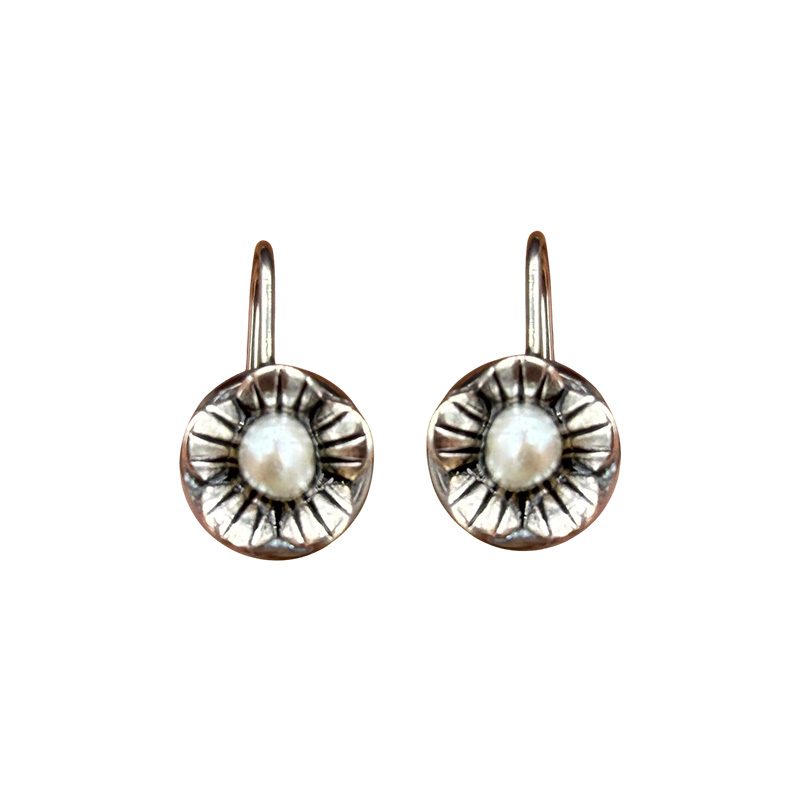 Tiny Silver Flower Earrings