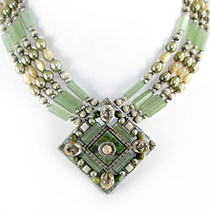 Moss Garden Diamond Statement Necklace