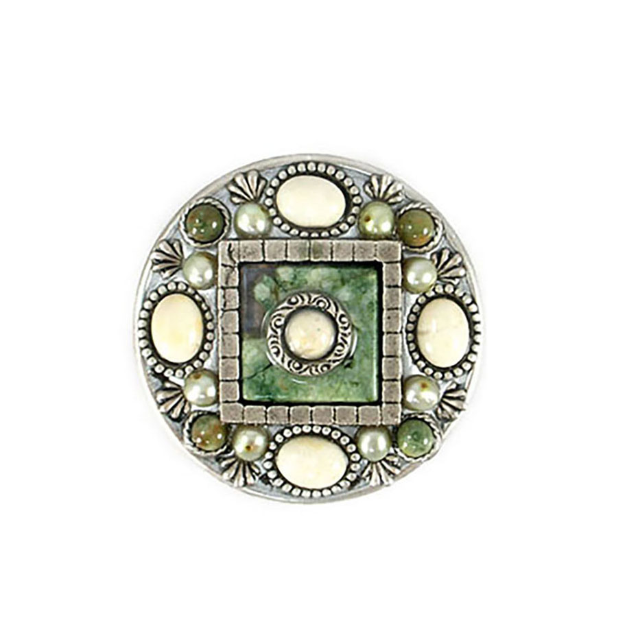 Moss Garden Circle Brooch