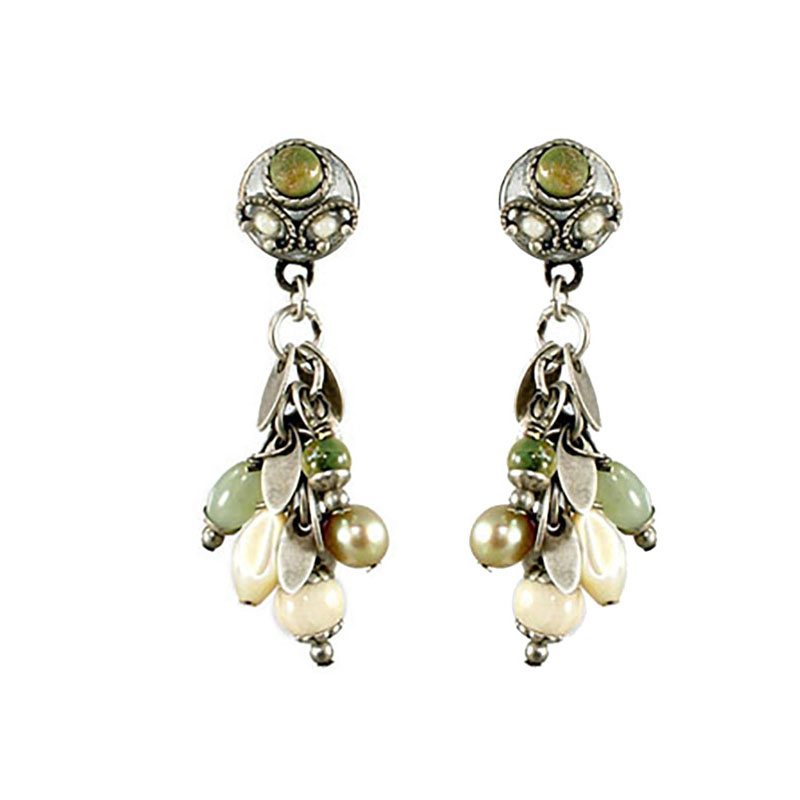 Moss Garden Dangling Charm Earrings