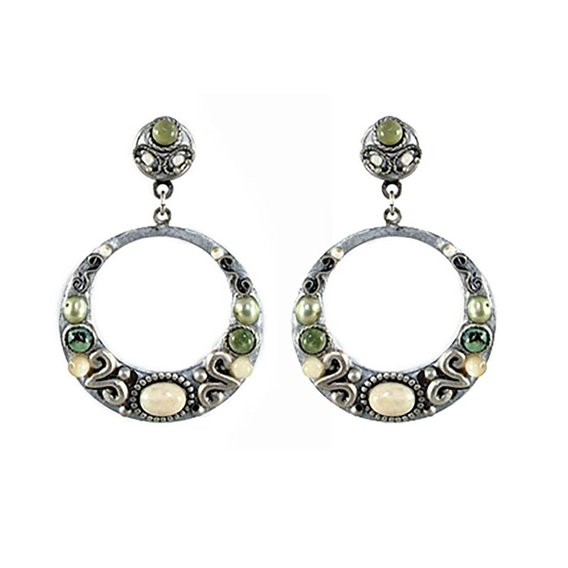 Moss Garden Hoop Earrings