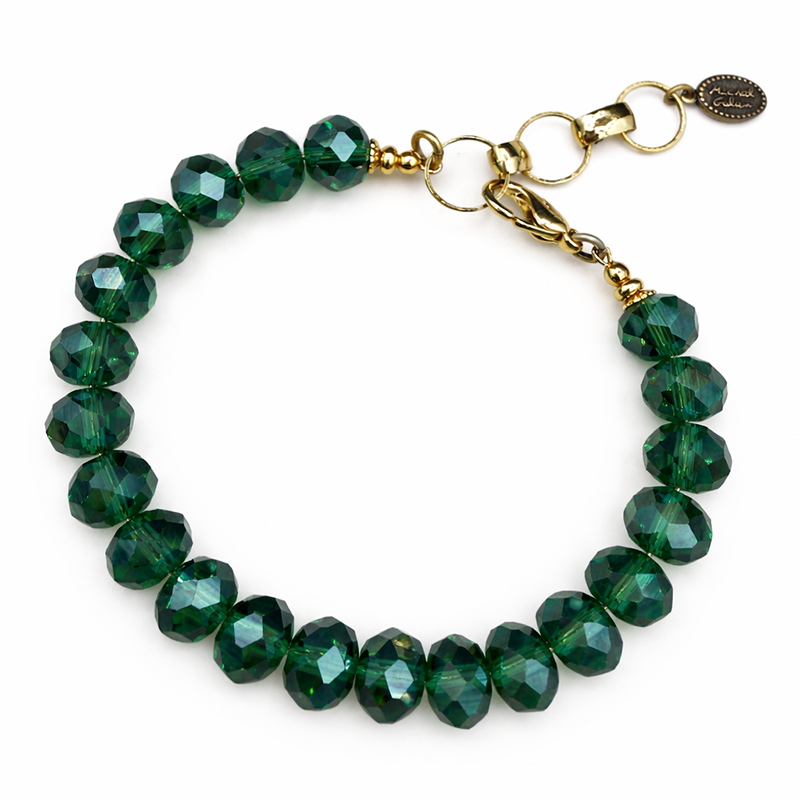 Emerald Green Beaded Bracelet