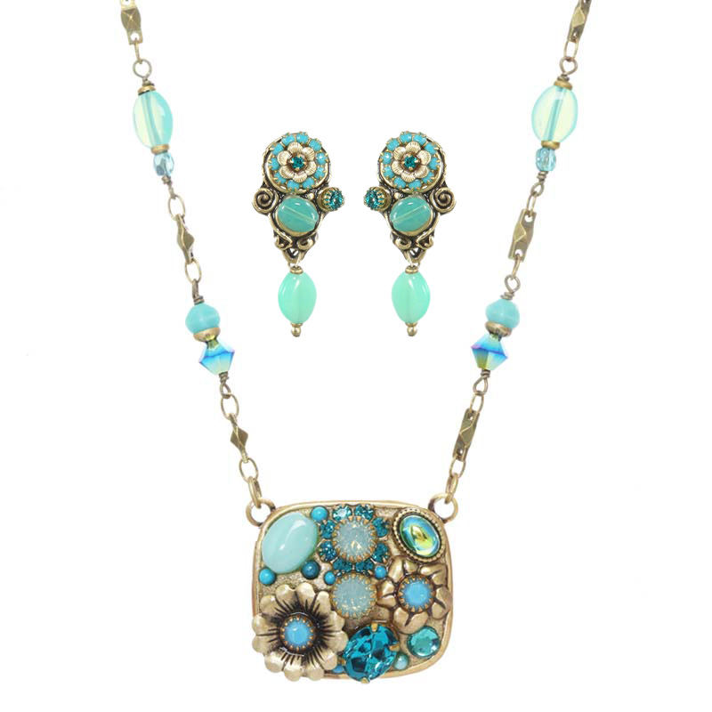 Viridian Necklace & Earrings Set
